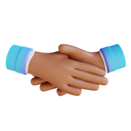 Hand Shake Gesture  3D Illustration