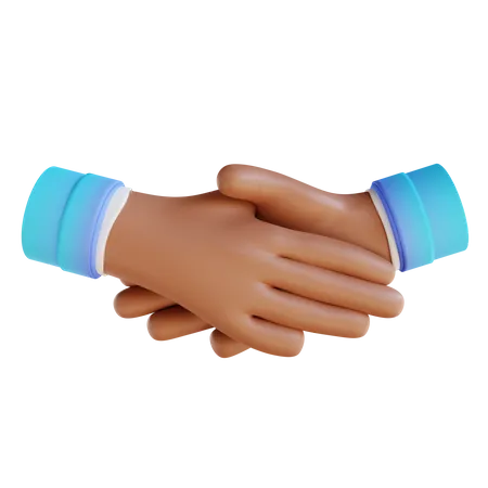 Hand Shake Gesture  3D Illustration