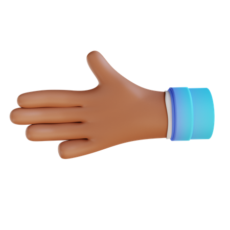 Hand Shake Gesture 3D Illustration