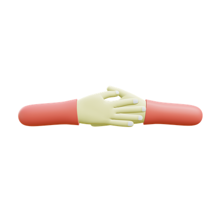Hand Shake Hand Gesture  3D Icon