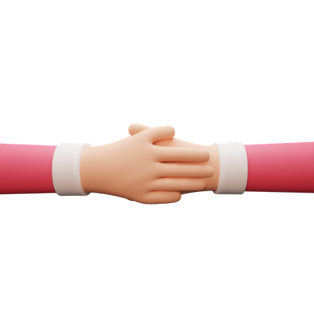 Hand Shake Hand Gesture  3D Icon