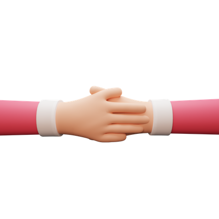 Hand Shake Hand Gesture 3D Illustration