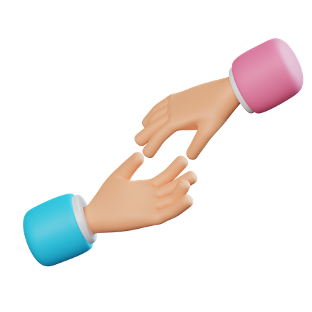 Hand Shake Hand Gesture 3D Icon