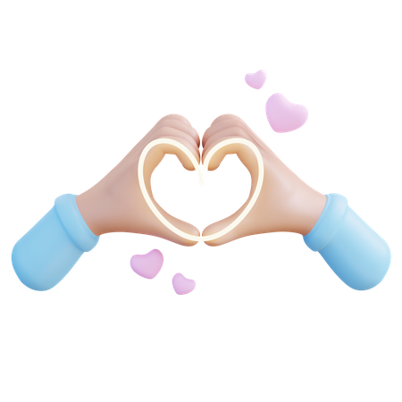 Hand Shaped Heart  3D Icon