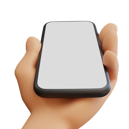 Hand Showing android Phone  3D Icon