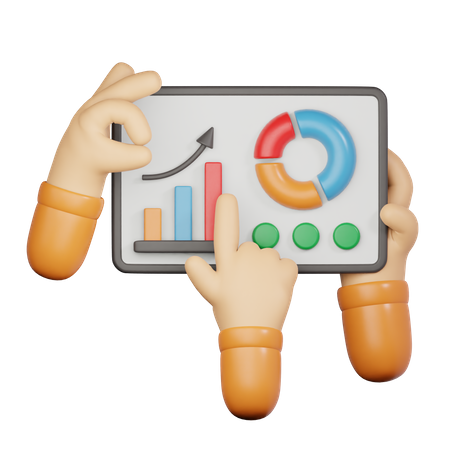 Hand Showing Chart  3D Icon