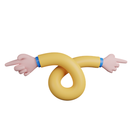 Hand Showing Direction  3D Icon