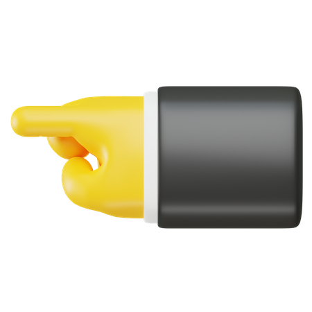 Hand Showing Direction Gesture  3D Icon