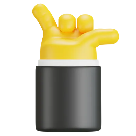 3 D Illustration With Hand Showing Hang Loose Sign 3D Icon