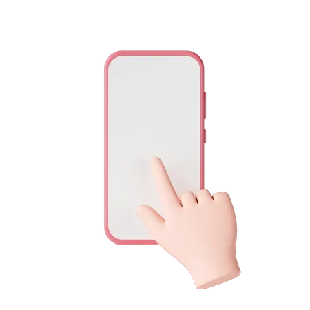 Hand Showing Phone  3D Illustration