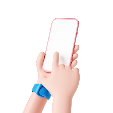 Hand Showing Phone  3D Illustration