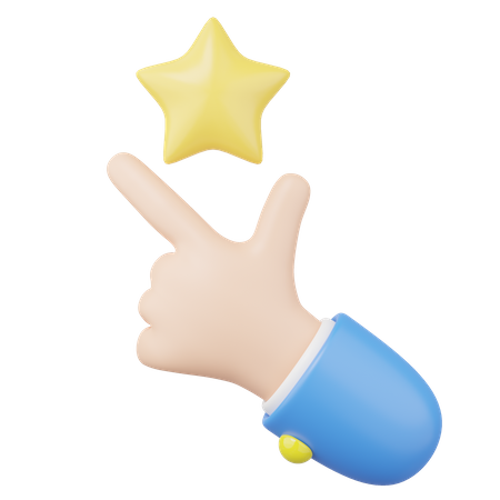 Hand Showing Star  3D Icon