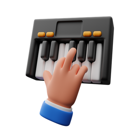 Hand spielt Klavier  3D Icon