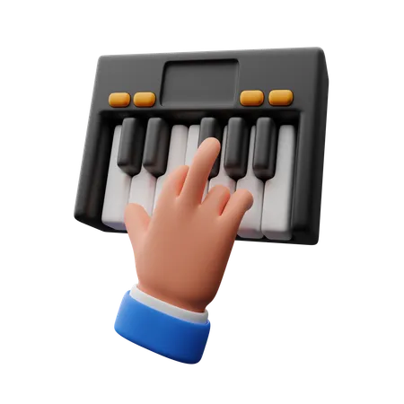 Hand spielt Klavier  3D Icon
