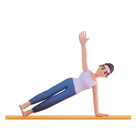 Hand Stand Yoga Pose  3D Illustration