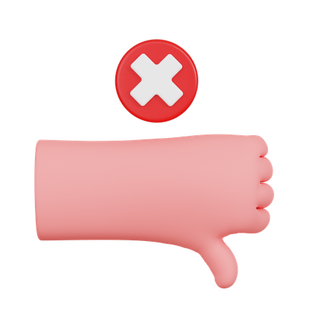 Hand Hand Thumbs Down  3D Icon