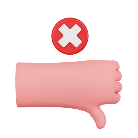Hand Hand Thumbs Down  3D Icon
