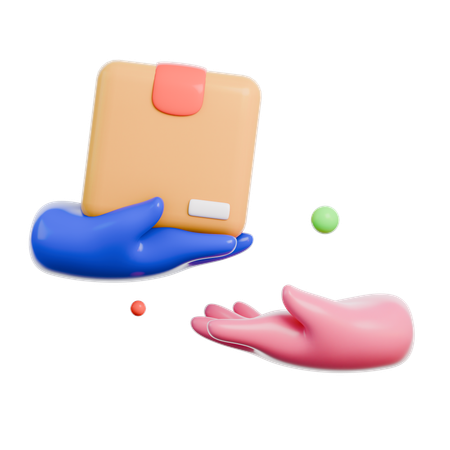 Hand To Hand Delivery  3D Icon