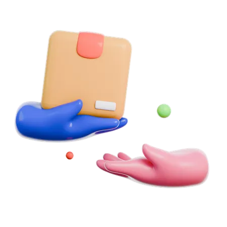 Hand To Hand Delivery  3D Icon