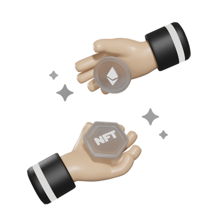 Hand Trade Nft  3D Icon