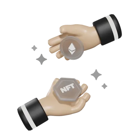 Hand Trade Nft  3D Icon