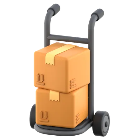 Hand Truck  3D Icon