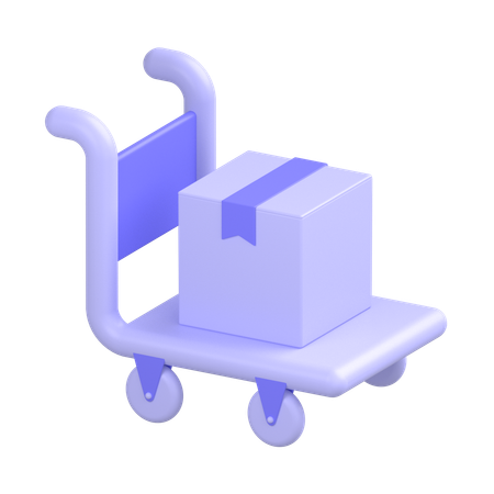 Hand Truck  3D Icon