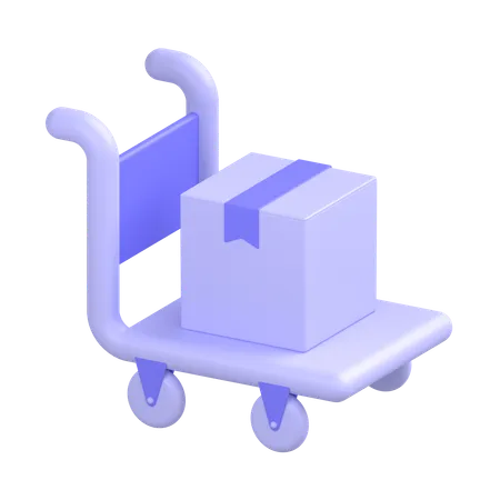 Hand Truck  3D Icon