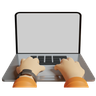 hand typing keyboard emoji 3d