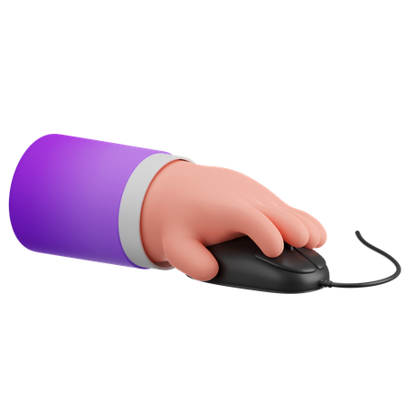 Hand und Computermaus  3D Icon