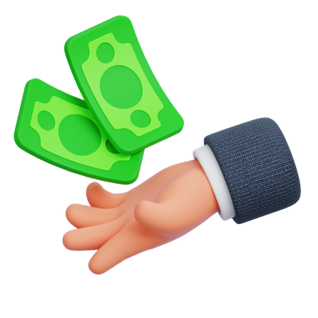 Hand und Geld  3D Icon