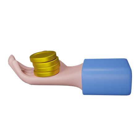 Hand und Geld  3D Icon