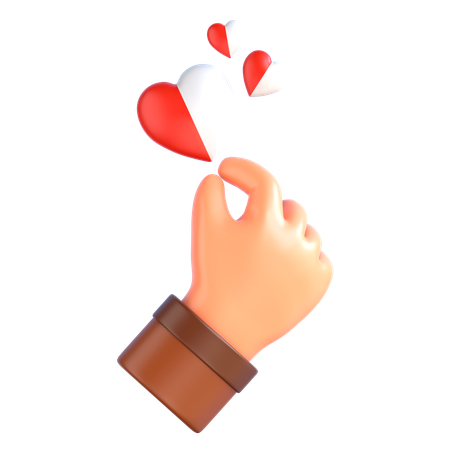 Hand und Herzen  3D Icon