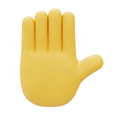 Hand Up Gesture  3D Icon
