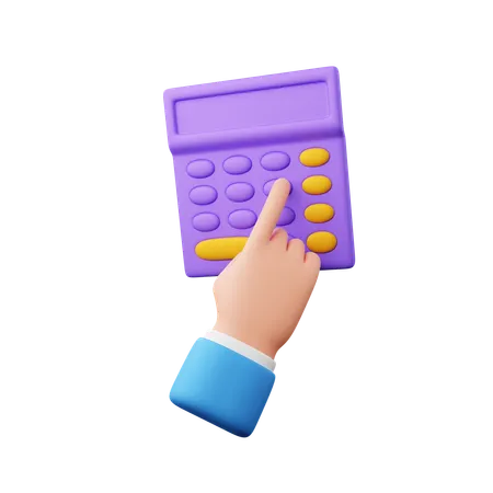Hand Using Calculator Download This Item Now 3D Icon