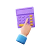 Hand Using Calculator