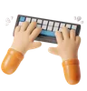 Hand Using Keyboard