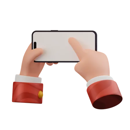 Hand Using Phone  3D Icon