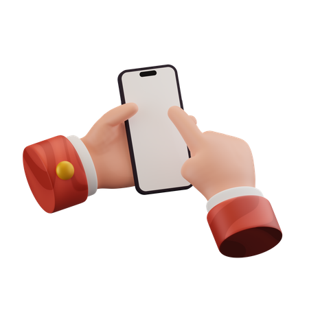 Hand Using Phone  3D Icon