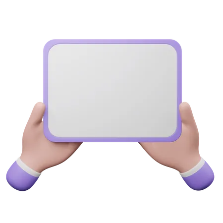 Hand Using Tablet Hand Gesture  3D Illustration