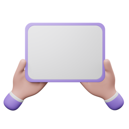 Hand Using Tablet Hand Gesture  3D Icon
