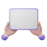 using tablet hand gesture 3d logos