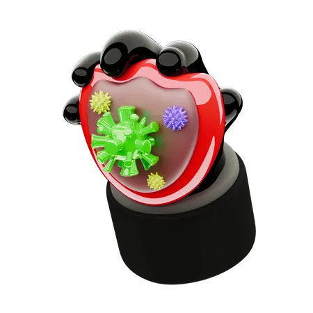 HAND VIRUS PROTECTION  3D Icon