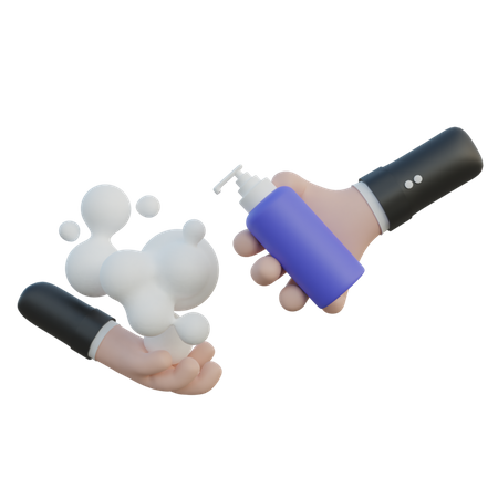 Hand Washing  3D Illustration