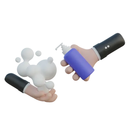 Hand Washing  3D Illustration