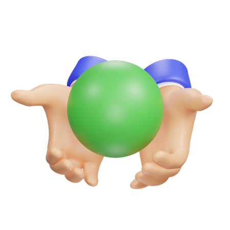 Hand With Ball  3D Icon