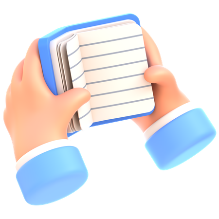 Hand with Book  3D Icon