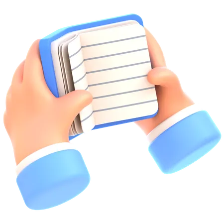 Hand with Book  3D Icon