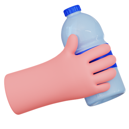Hand With Bottle  3D Icon