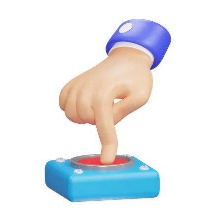 Hand With Button  3D Icon